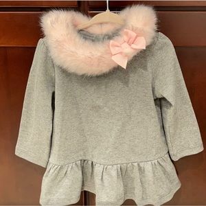 Janie and Jack fur collared top